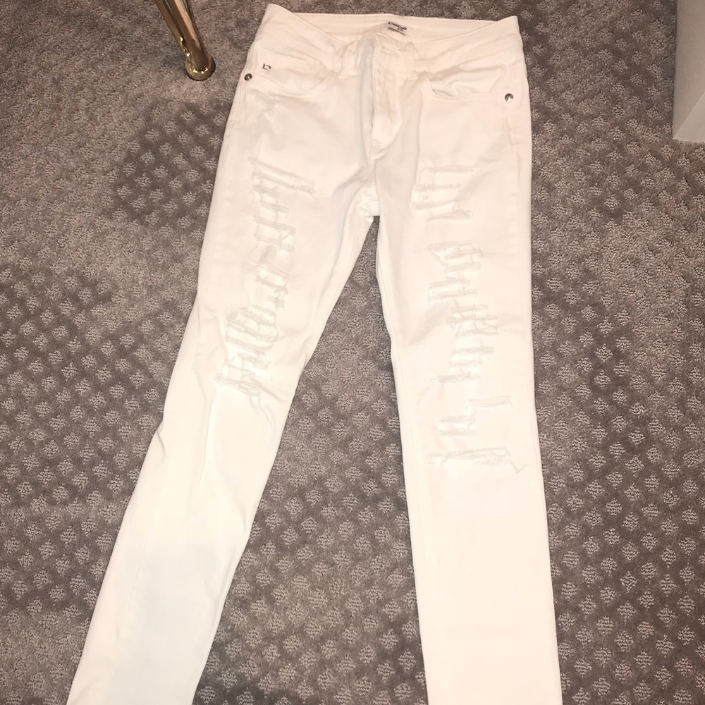 GIRLS Bebe white jeans